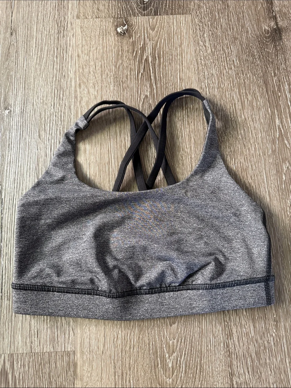 Lululemon Energy Bra Size 6 in Grey & Black
